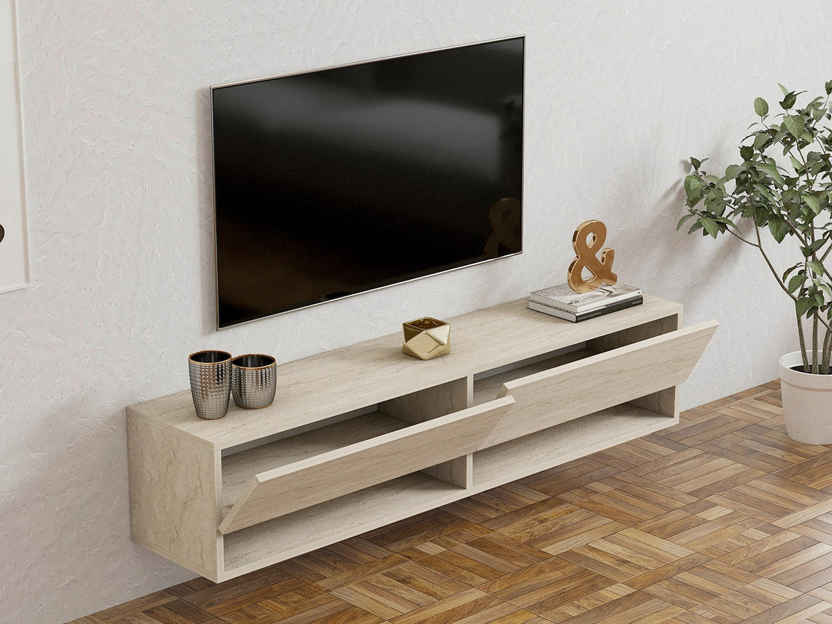 LOWBOARD  141/31/30 cm  hängend  - Elfenbein, Modern, Holzwerkstoff (141/31/30cm)