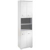 HOCHSCHRANK 50/192/31,5 cm  - Chromfarben/Weiß Hochglanz, MODERN, Holzwerkstoff/Kunststoff (50/192/31,5cm) - MID.YOU