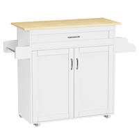 SERVIERWAGEN in Weiss, Honigeiche  - Honigeiche/Weiss, Basics, Holzwerkstoff/Kunststoff (114/89/39cm) - MID.YOU