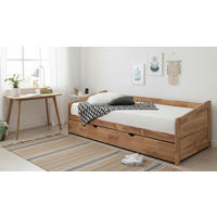 Pat Extensibil, 90/200 cm, culoare lemn stejar - culoare lemn stejar, Natur, lemn (90/200cm) - Livetastic