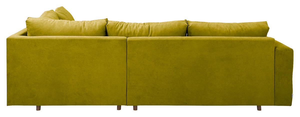 ECKSOFA Ariella Hellgrün Mikrofaser  - Naturfarben/Hellgrün, Design, Holz/Textil (231/161cm) - Livetastic