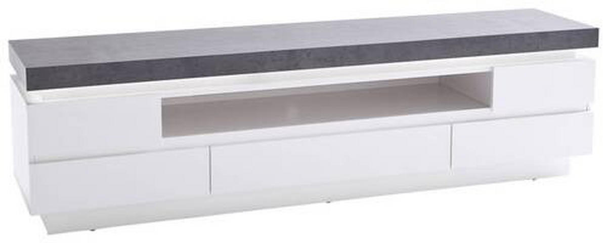 LOWBOARD  in 175/48/40 cm  - Dunkelgrau/Weiß, Design, Holzwerkstoff (175/48/40cm)