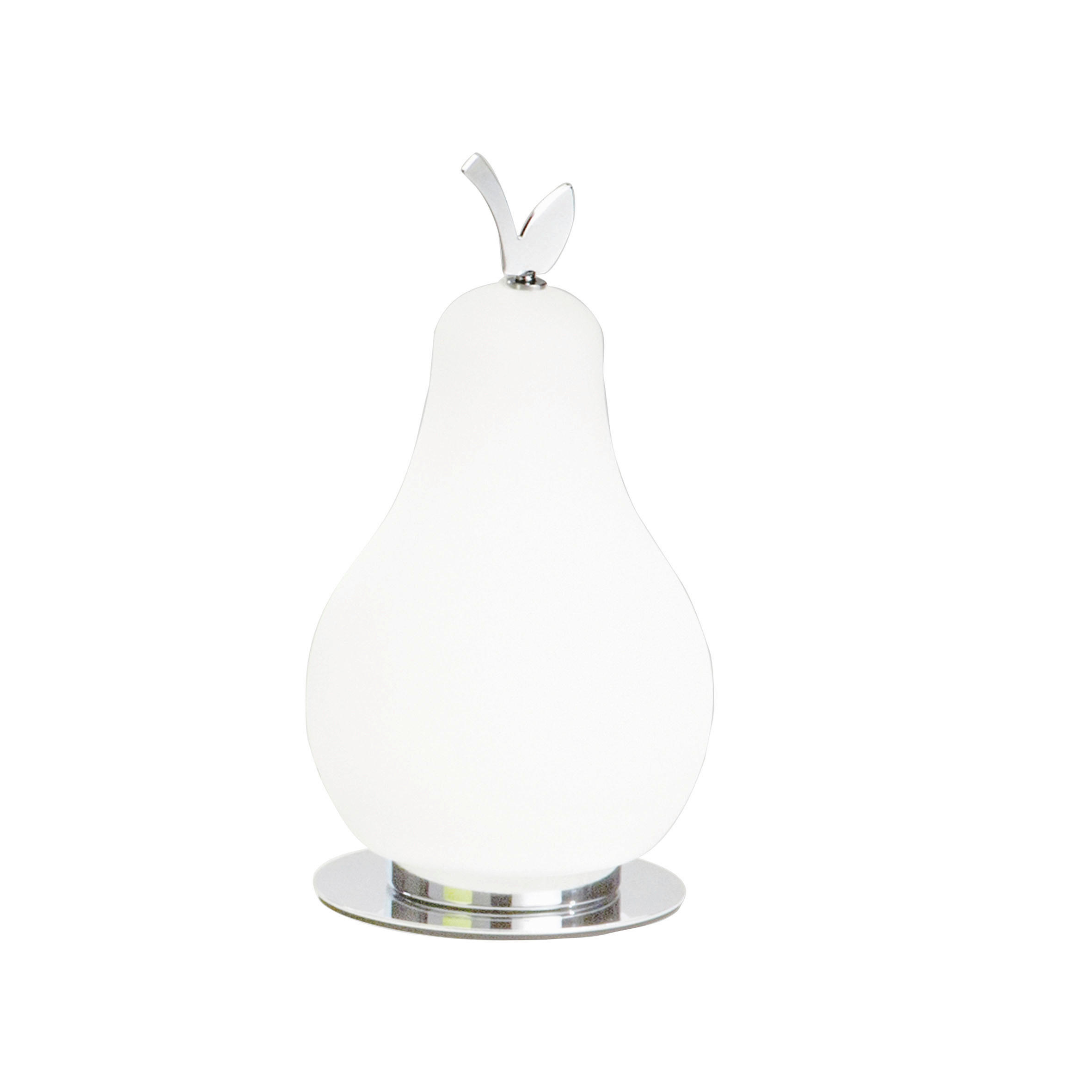 LED-TISCHLEUCHTE Wilma 12/23 cm  - Chromfarben/Weiß, Design, Glas/Metall (12/23cm) - Fabas Luce