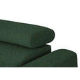 ECKSOFA in Struktur Grün 205/280 cm - Schwarz/Grün, Design, Textil/Metall (205/280cm) - Xora