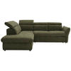 ECKSOFA in Mikrofaser Grün  224/254 cm  - Schwarz/Grün, Design, Kunststoff/Textil (224/254cm) - Stylife