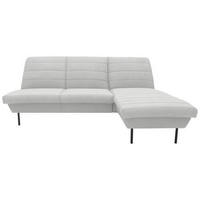 ECKSOFA Looks IX Silberfarben Webstoff  - Silberfarben/Schwarz, Design, Textil/Metall (214/168cm) - LOOKS by W.Joop