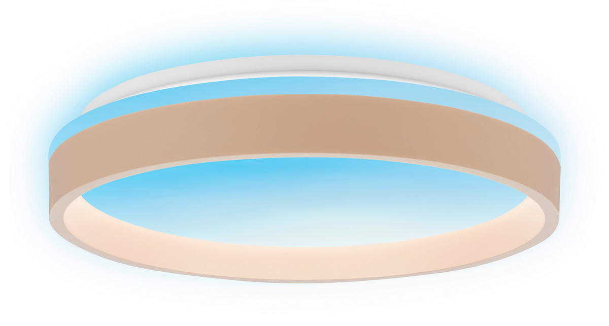 LED-DECKENLEUCHTE Aurie Glow 39/8 cm   - Beige, KONVENTIONELL, Kunststoff (39/8cm) - Briloner