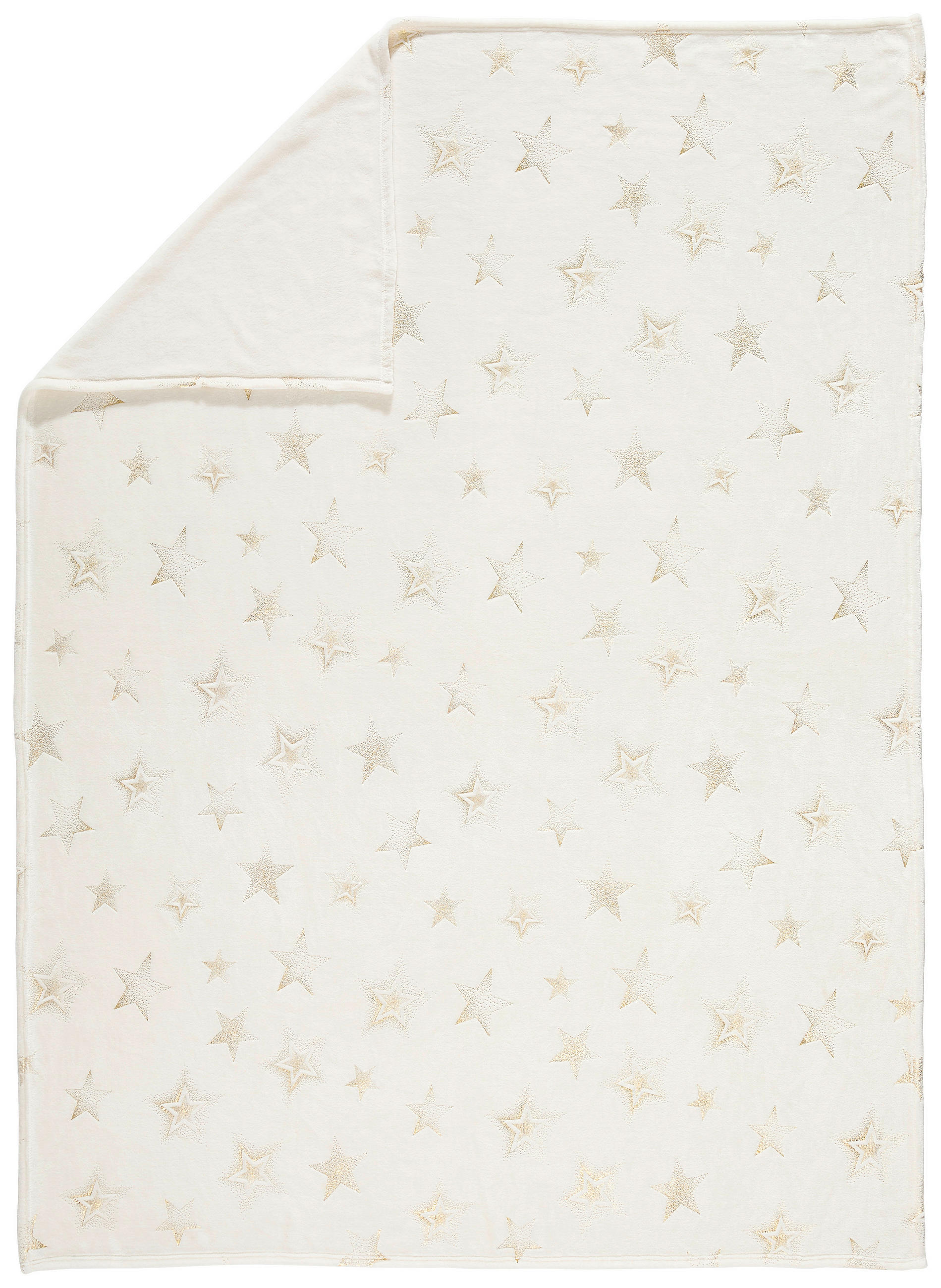WOHNDECKE 150/200 cm - Goldfarben/Weiß, Textil (150/200cm) - X-Mas