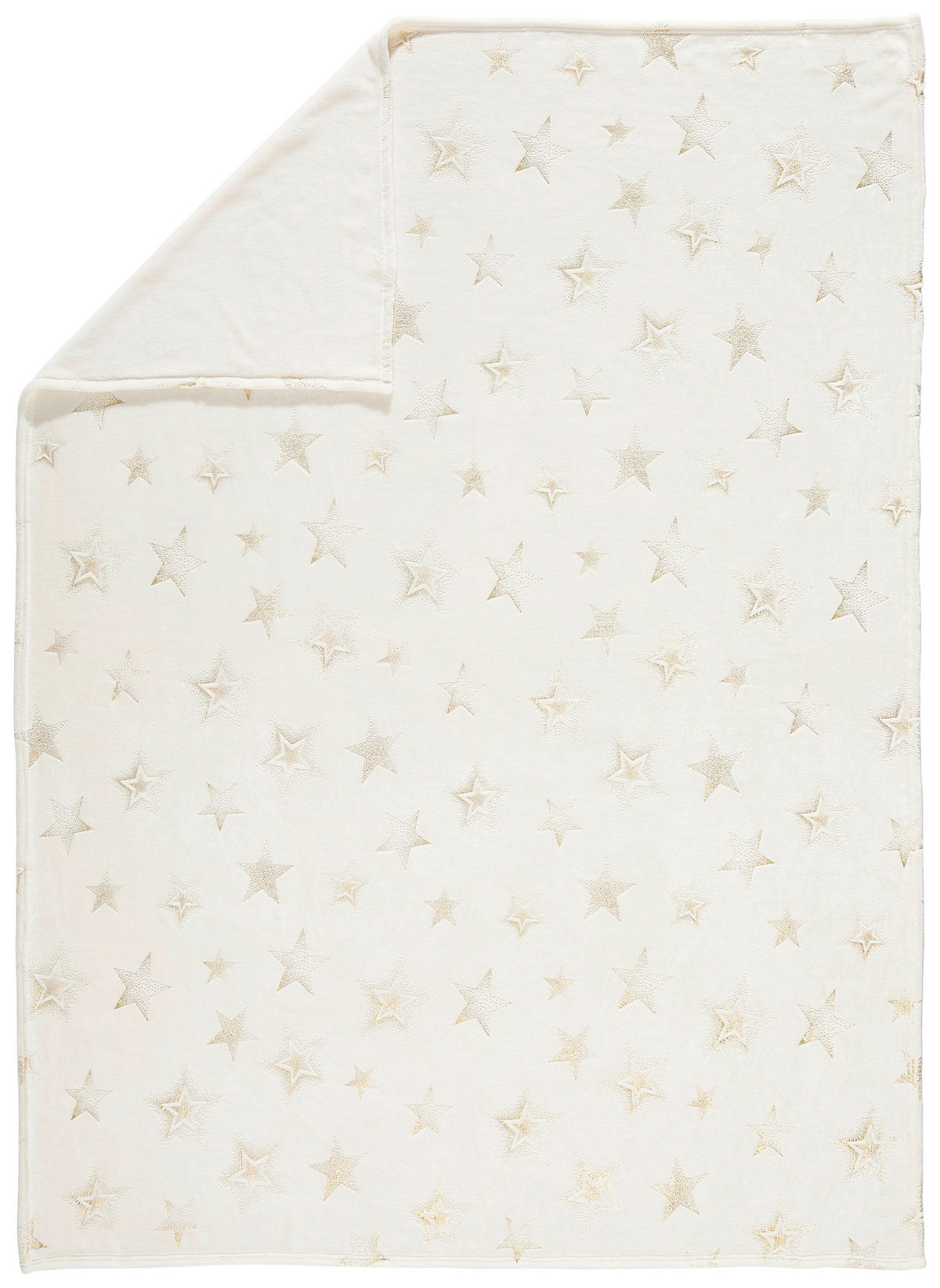 WOHNDECKE 150/200 cm  - Goldfarben/Weiß, Textil (150/200cm) - X-Mas