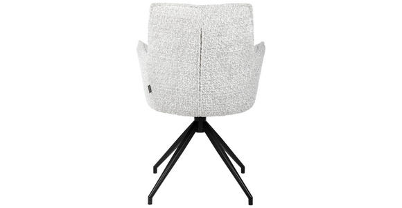 ARMLEHNSTUHL in Eisen Chenille - Schwarz/Grau, Design, Textil/Metall (59/89,5/63cm) - Novel