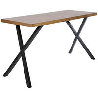 SCHREIBTISCH 140/60/74 cm  in Eichefarben  - Eichefarben/Schwarz, MODERN, Holzwerkstoff/Metall (140/60/74cm)