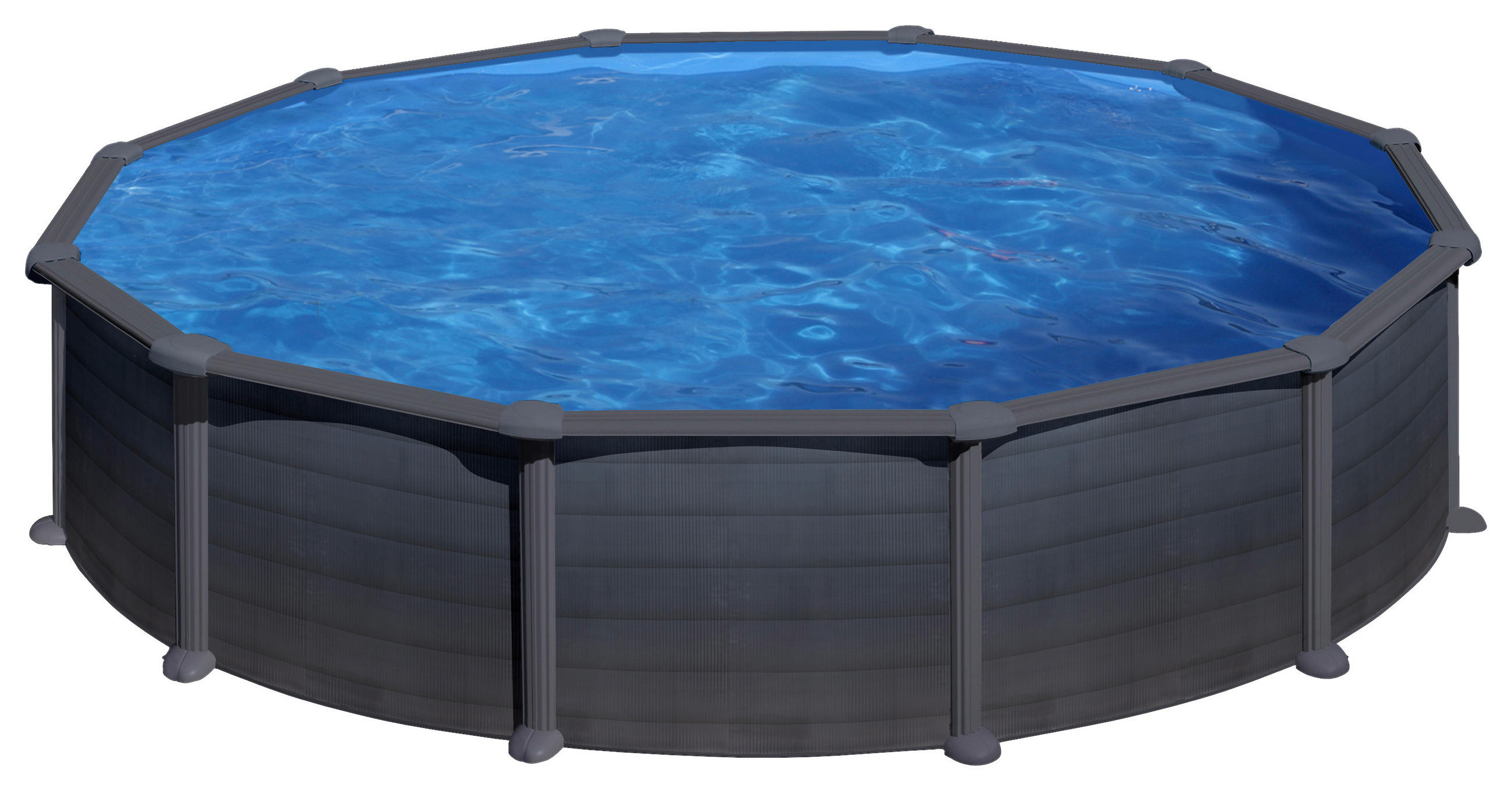 GRE POOL KITPR558GF 2021 570/132 cm  - Graphitfarben, KONVENTIONELL (570/132cm) - Gre