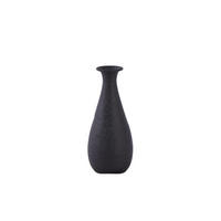 DEKOVASE  - Schwarz, Basics, Metall (9,2/9,2/21,8cm) - Cor Mulder