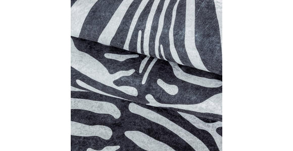 FLACHWEBETEPPICH 100/135 cm Etosha  - Schwarz/Weiß, Design, Leder/Textil (100/135cm) - Novel