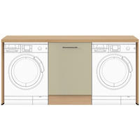 HAUSWIRTSCHAFTSRAUM  in Eichefarben, Salbeigrün  - Eichefarben/Salbeigrün, Basics, Holzwerkstoff (188,2cm) - Impuls