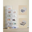 SCHUHBOX - Transparent/Weiß, Trend, Kunststoff (33,3/19/25,2cm) - Boxxx
