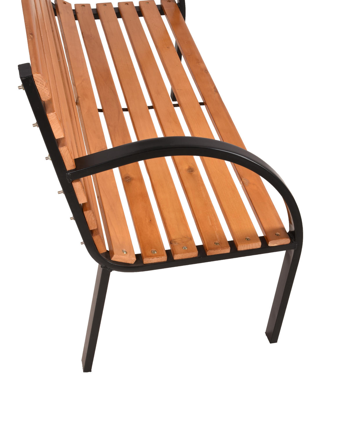 GARTENBANK 122/80/60 cm Spießtanne  Stahl  - Schwarz/Braun, Basics, Holz/Metall (122/80/60cm) - Gardenson