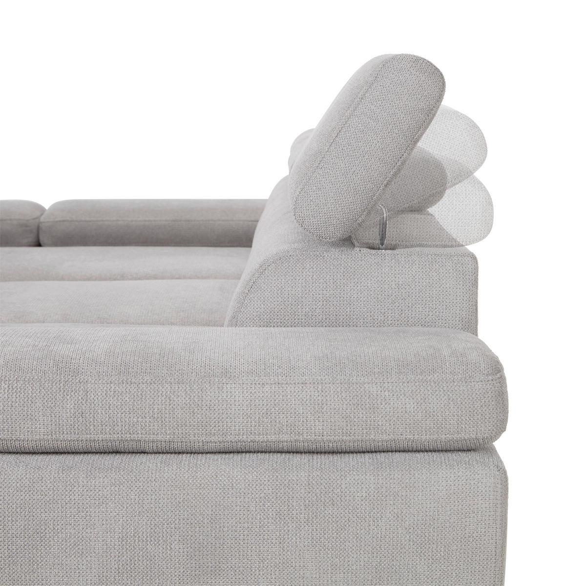 HÖRNSOFFA i vävt tyg grå  - ljusgrå/svart, Modern, metall/trämaterial (93/75-90/277cm) - MID.YOU