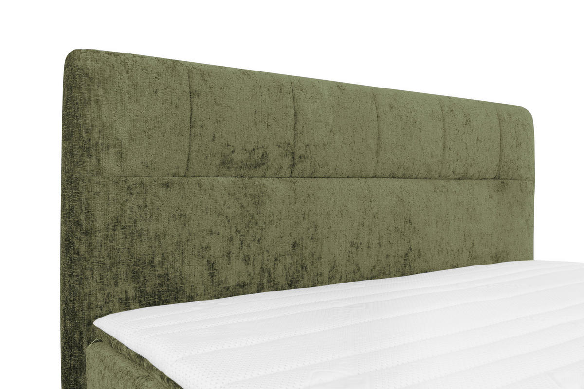 POSTELJA BOXSPRING 160 cm   x 200 cm  , tekstil zelena  - črna/zelena, Design, kovina/tekstil (160/200cm) - Esposa
