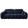 SCHLAFSOFA Webstoff Dunkelblau  - Schwarz/Dunkelblau, KONVENTIONELL, Kunststoff/Textil (262/93/117cm) - Carryhome