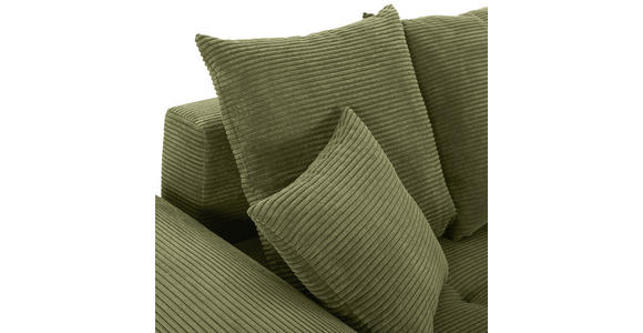 BIGSOFA  in Cord Olivgrün  - Eichefarben/Olivgrün, KONVENTIONELL, Holz/Textil (270/72/109cm) - Carryhome