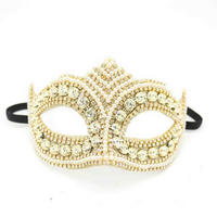 DEKOMASKE - Goldfarben, Basics, Kunststoff (14/9/9cm) - X-Mas