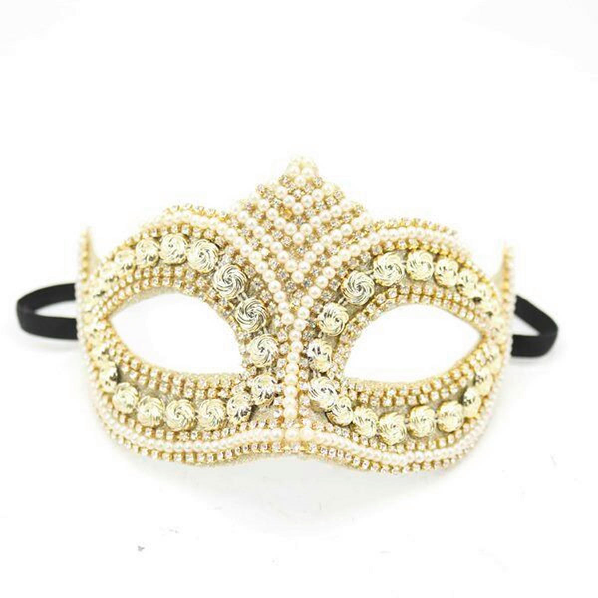 DEKOMASKE - Goldfarben, Basics, Kunststoff (14/9/9cm) - X-Mas