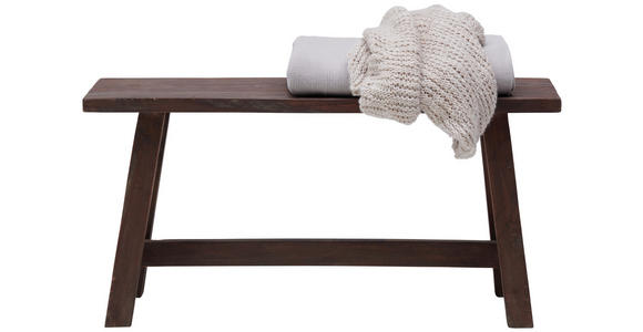 SITZBANK 90/45/25 cm Braun Mahagoni massiv  - Braun, Trend, Holz (90/45/25cm) - Landscape