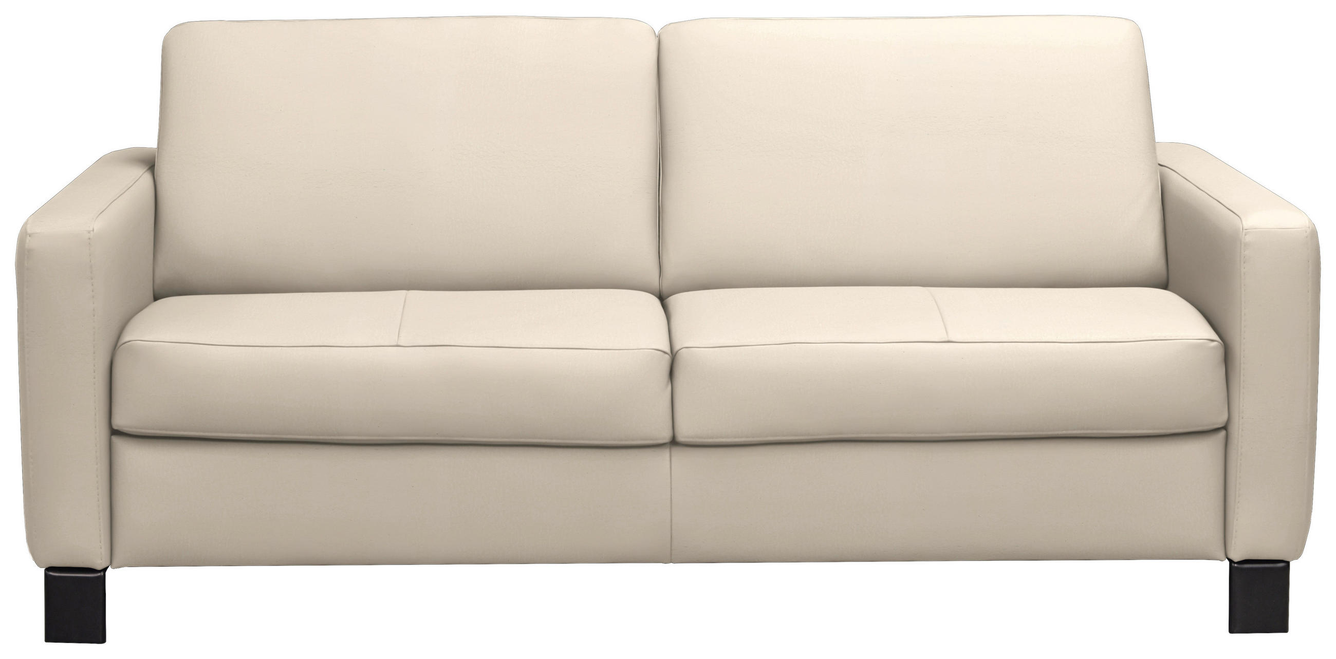 SCHLAFSOFA Kombination Echtleder/Lederlook Lederlook Beige  - Beige/Schwarz, KONVENTIONELL, Leder/Textil (190/87/100cm) - Celina Home