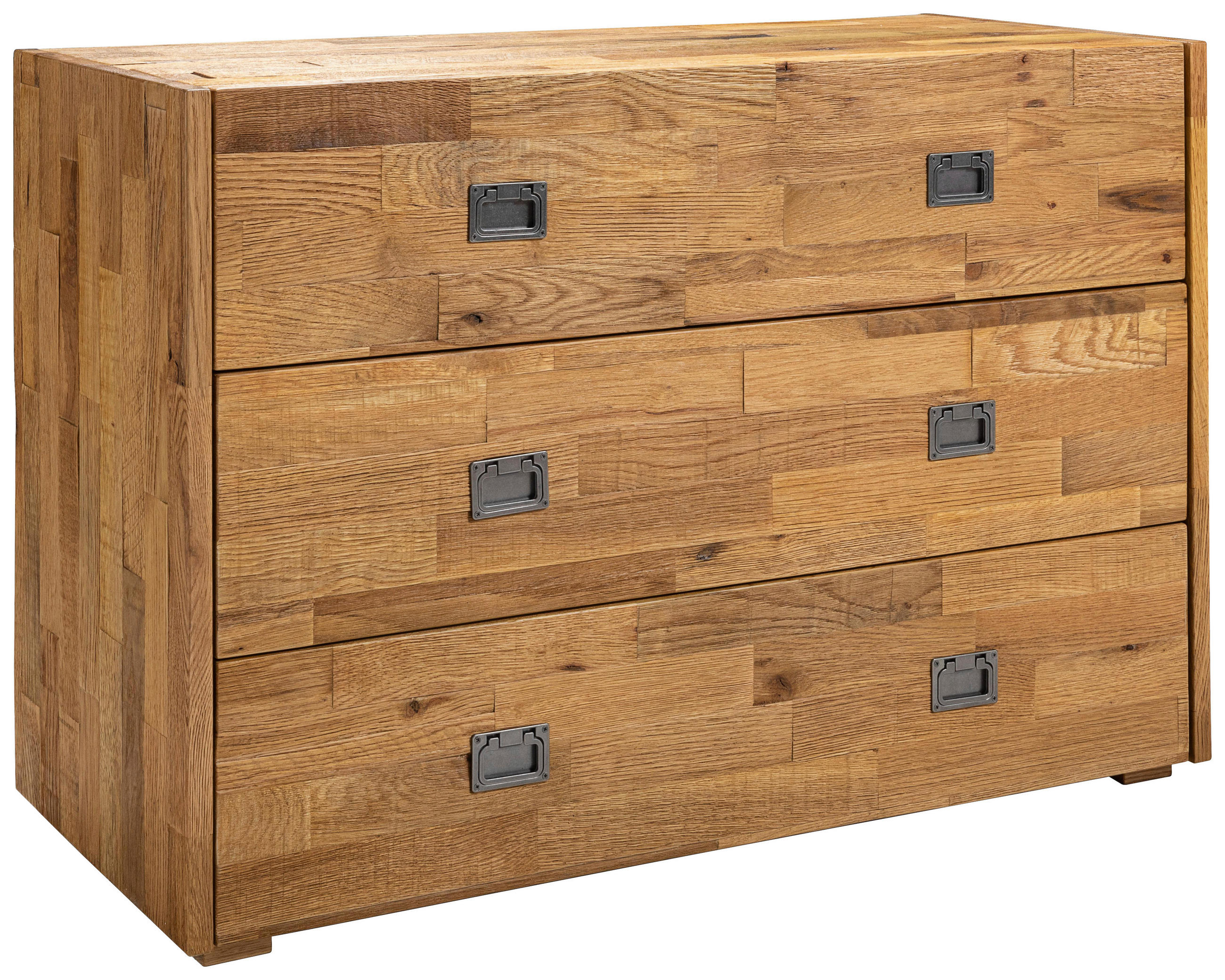 KOMMODE 105/71/46 cm  in Eichefarben  - Dunkelgrau/Eichefarben, Design, Holz/Metall (105/71/46cm) - Hasena