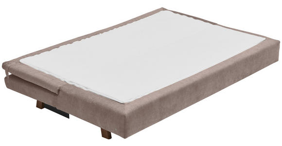 SCHLAFSOFA Flachgewebe Schlammfarben - Schlammfarben/Eichefarben, KONVENTIONELL, Holz/Textil (205/85/98cm) - Carryhome