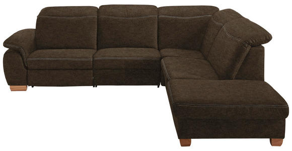 ECKSOFA Braun, Grau Mikrofaser - Beige/Buchefarben, KONVENTIONELL, Textil (299/245cm) - Voleo
