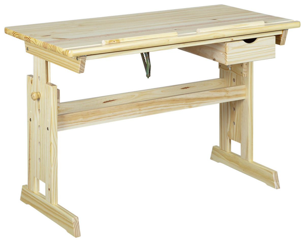 JUGENDSCHREIBTISCH 109/55/63-96 cm  in Kieferfarben  - Kieferfarben, Basics, Holz (109/55/63-96cm) - MID.YOU