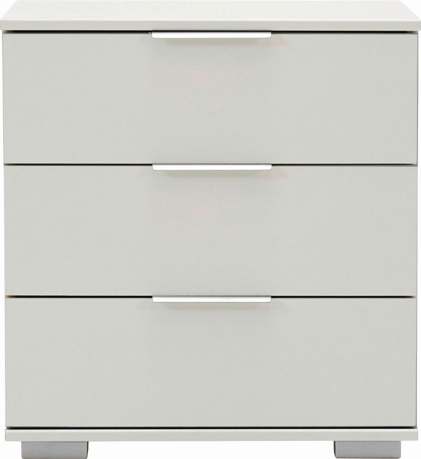 SÄNGBORD i vit  - vit/aluminiumfärg, Design, metall/trämaterial (52/58/38cm) - Best Price