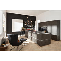 EINBAUKÜCHE   - Anthrazit, Design, Holzwerkstoff/Stein - Dieter Knoll