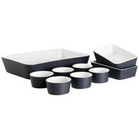 Set Vase Pentru Cuptor  9 piese  - alb/negru, Basics, ceramică - Homeware Profession.
