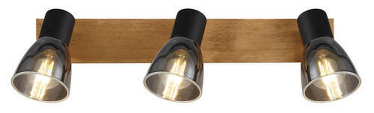 SPOTLIGHT 40/7/15,5 cm   - svart/mörkbrun, Design, metall/trä (40/7/15,5cm) - Globo
