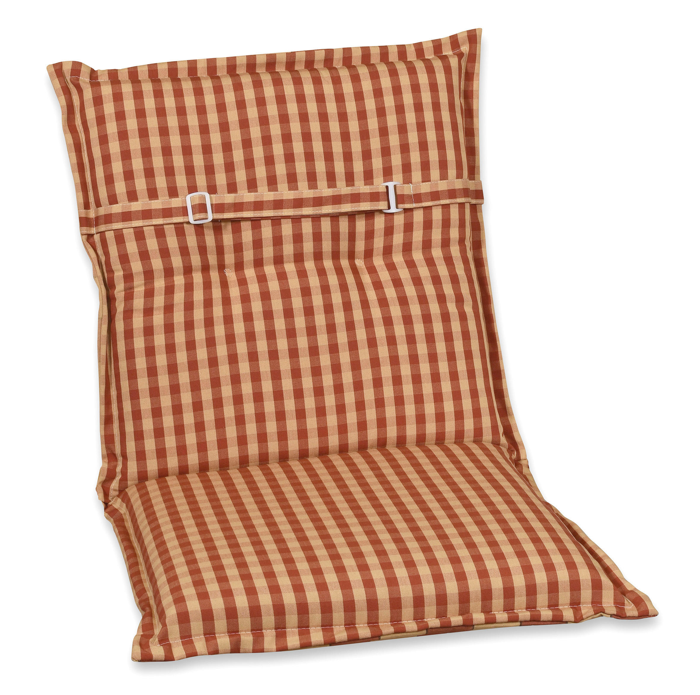 SESSELAUFLAGE Karo  - Beige/Rot, Basics, Textil (50/9/100cm)
