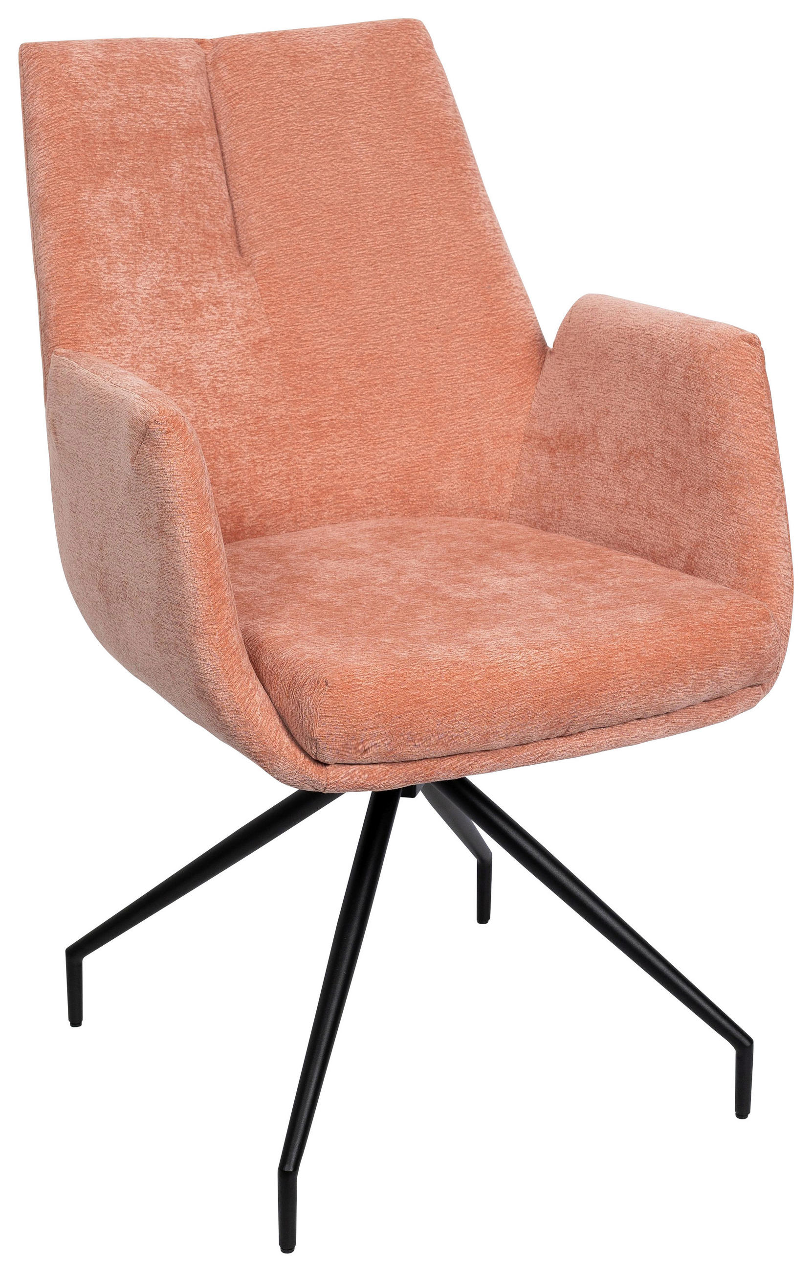 ARMLEHNSTUHL  in Schmiedeeisen Webstoff  - Schwarz/Rosa, Design, Textil/Metall (58/89,5/64cm) - Novel