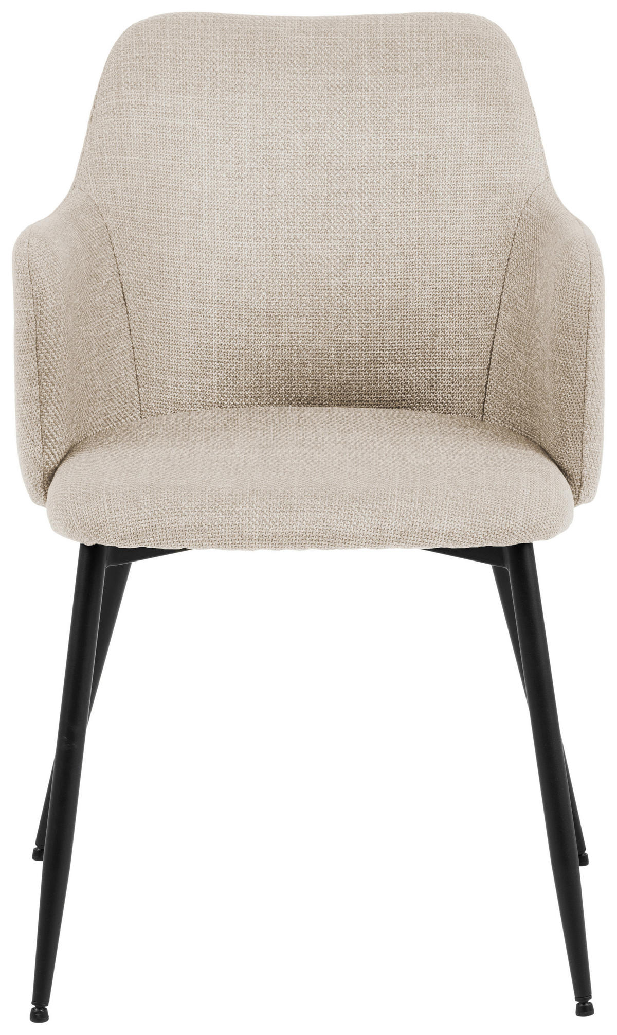 ARMLEHNSTUHL  in  - Beige/Schwarz, Modern, Textil/Metall (54,5/84,5/60cm) - MID.YOU