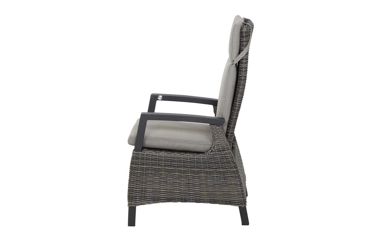 LOUNGEGARNITUR 5-teilig   72/103/83 cm Aluminium  - Grau, Basics, Keramik/Kunststoff (72/103/83cm) - Siena Garden
