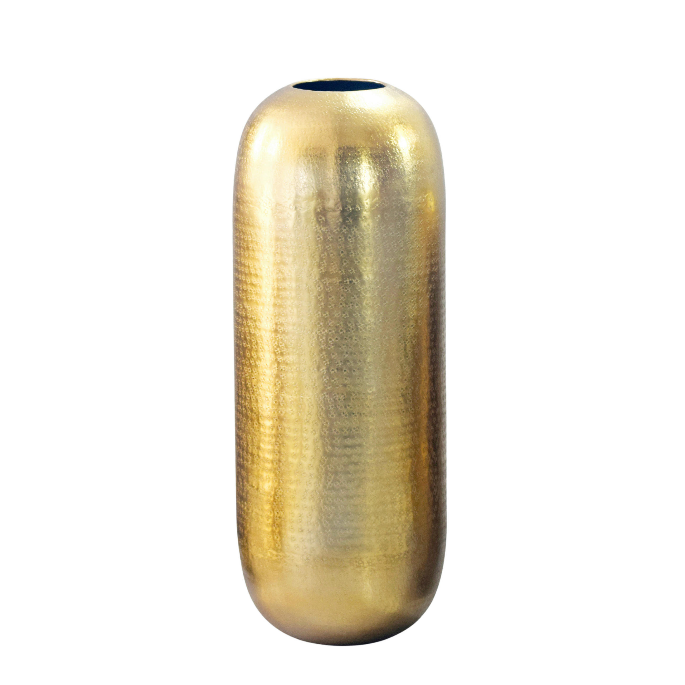 VASE 75 cm  - Goldfarben, Design, Metall (31/31/75cm) - MID.YOU