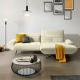 ECKSOFA  in Chenille Creme  280/170-195 cm  - Creme/Schwarz, Design, Textil/Metall (280/170-195cm) - Dieter Knoll