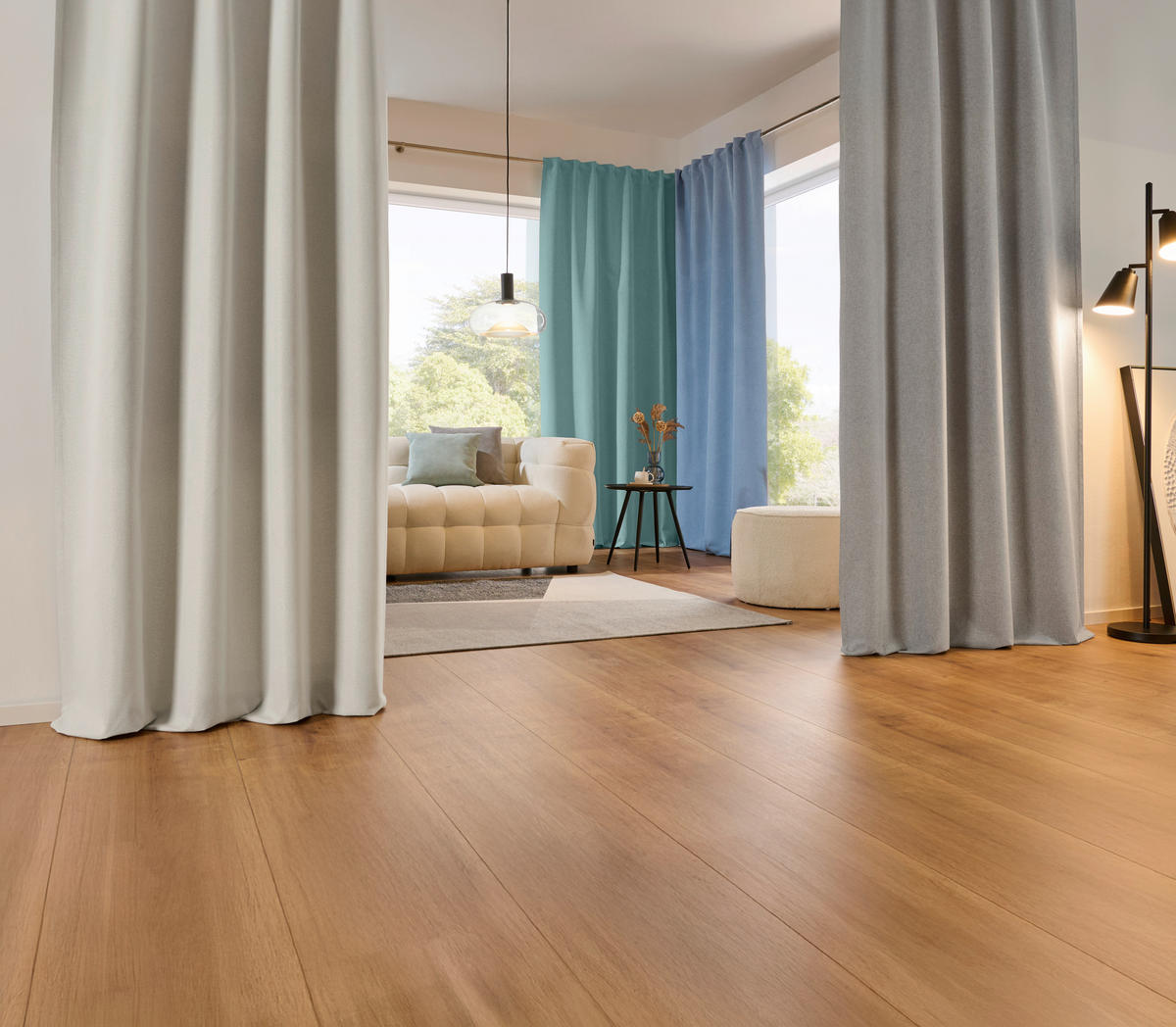 FERTIGVORHANG Verdunkelung  - Champagner, Basics, Textil (135/300cm) - Esposa