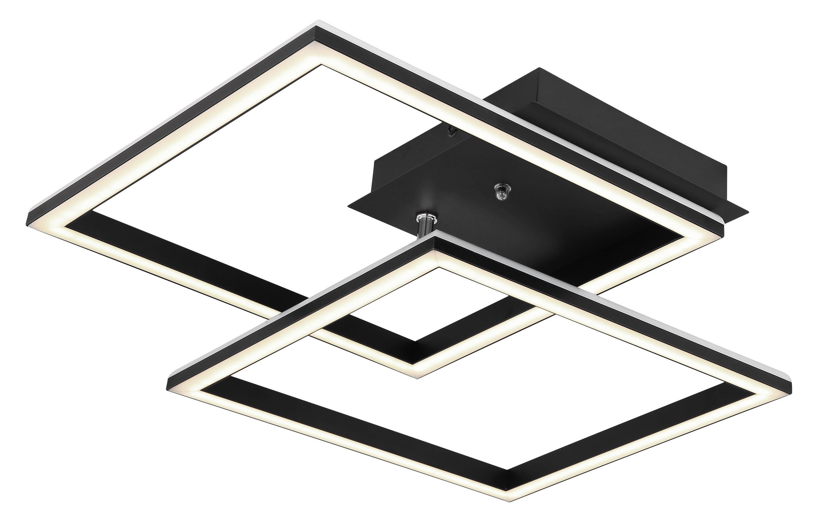 PLAFONIERĂ CU LED - opal/negru, Design, plastic/metal (44/29,4/7,7cm) - Globo