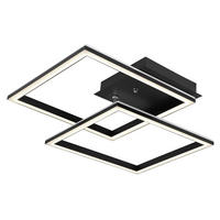 PLAFONIERĂ CU LED - opal/negru, Design, plastic/metal (44/29,4/7,7cm) - Globo