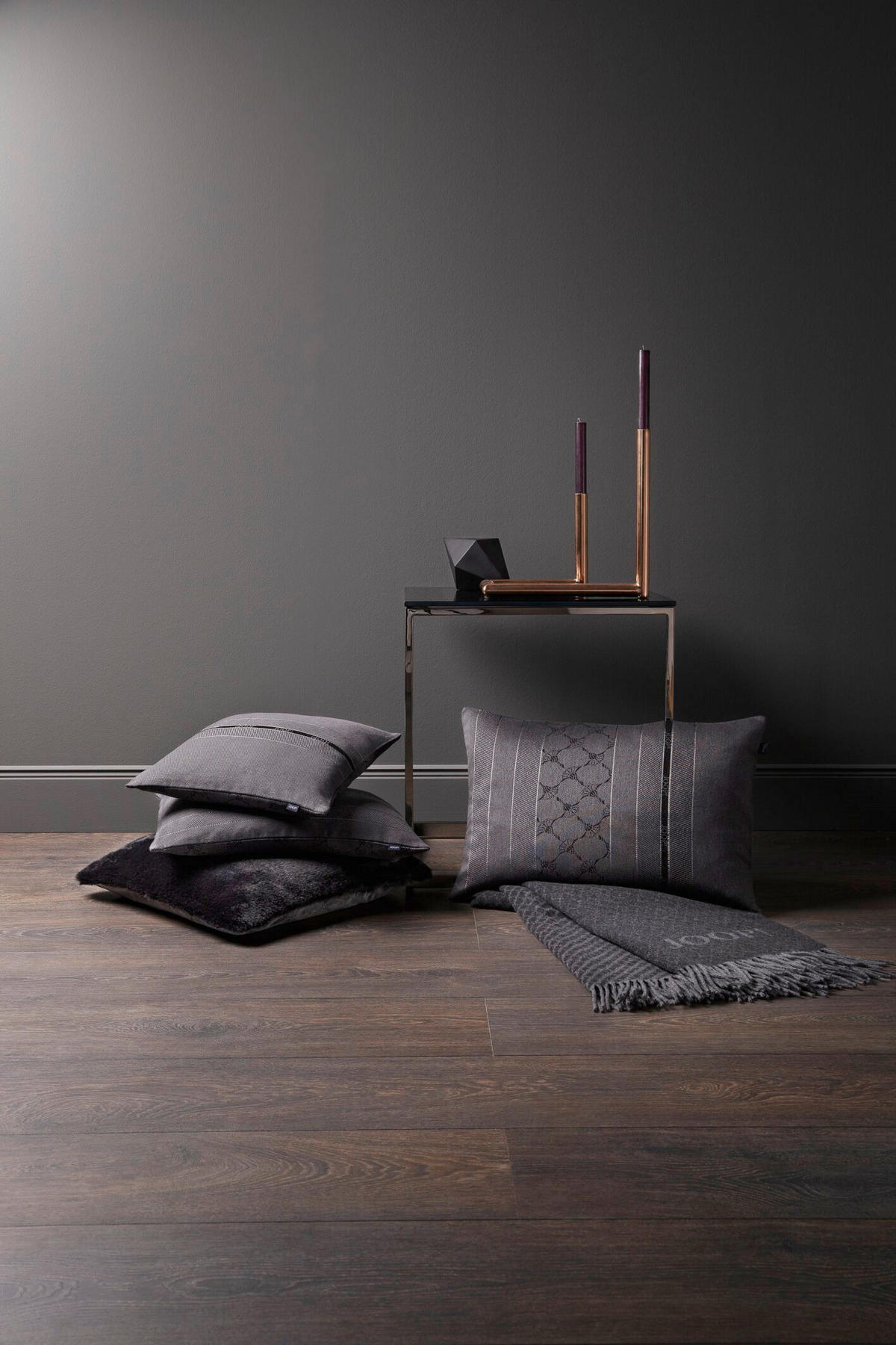 POTAH NA POLŠTÁŘ  40/40 cm - antracitová, Design, textil (40/40cm) - Joop!