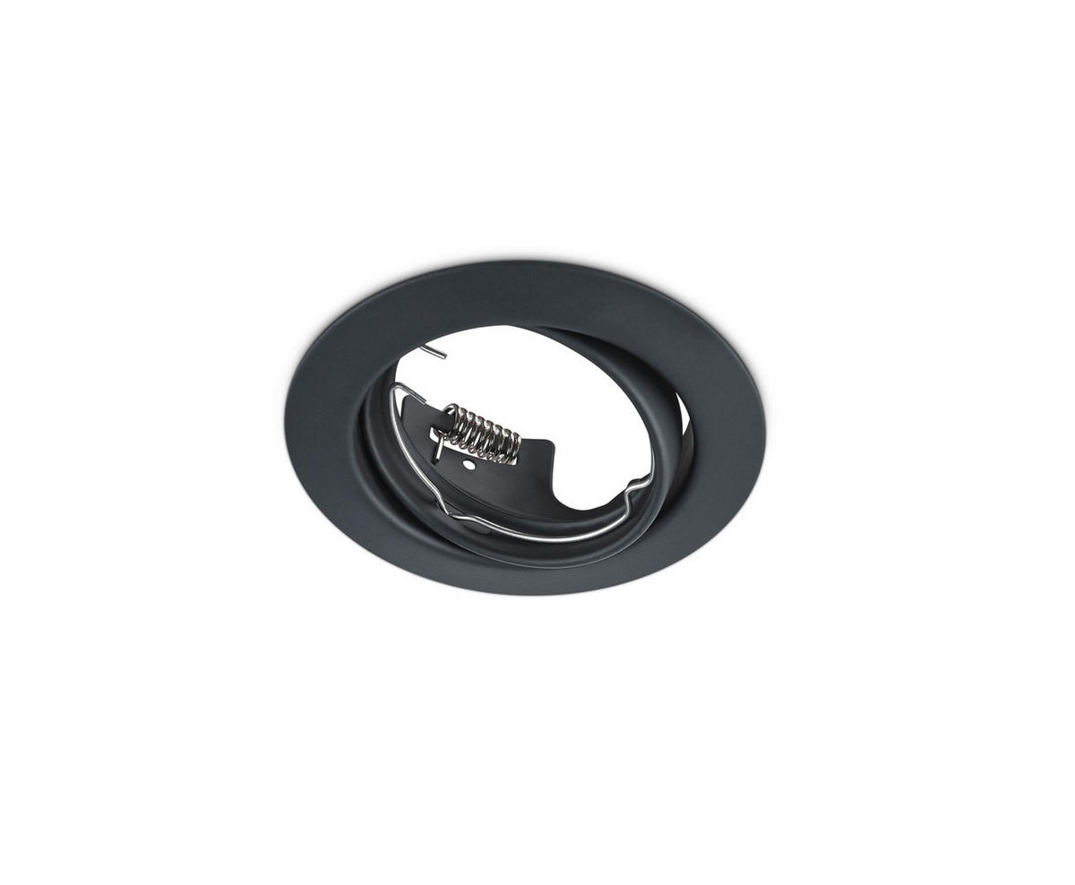 EINBAUSPOT JURA 8,3/7,0 cm   - Schwarz, KONVENTIONELL, Metall (8,3/7,0cm) - Trio Leuchten