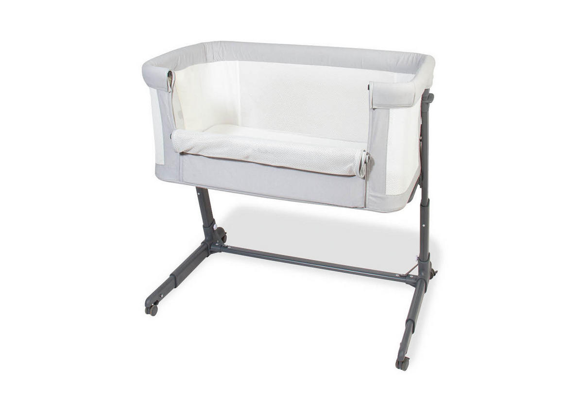 BEISTELLBETT Hedi 91/55/80 cm  - Anthrazit/Hellgrau, Basics, Textil/Metall (91/55/80cm) - Pinolino