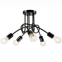 DECKENLEUCHTE Camilla 30/46/30 cm   - Schwarz Hochglanz, KONVENTIONELL, Metall (30/46/30cm)